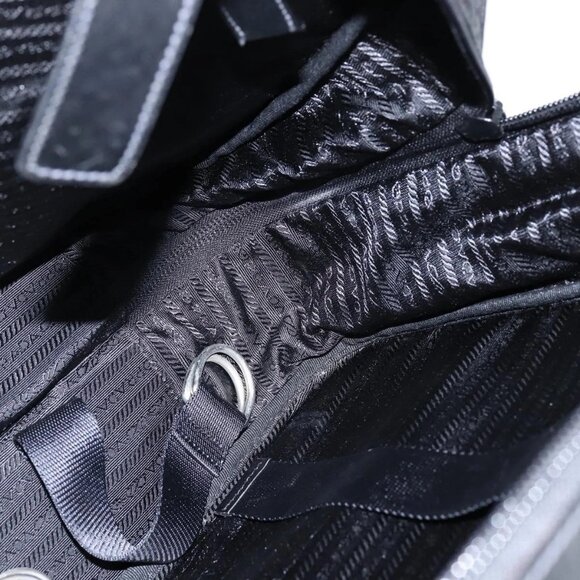 PRADA Business Bag Nylon Black Silver Auth bs30135 - Picture 12 of 16